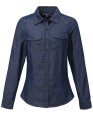 Horeca Dames Blouse Jeans Premier PR322  Blauw Denim